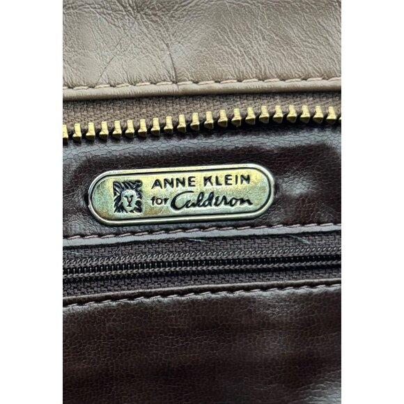 Anne Klein Purse Brown Crossbody Minimalist Vintage Look Quiet Luxury Old Money - Picture 8 of 12